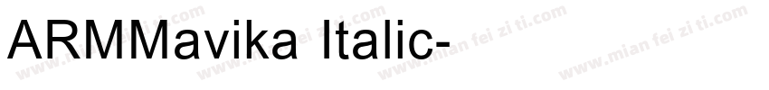 ARMMavika Italic字体转换
